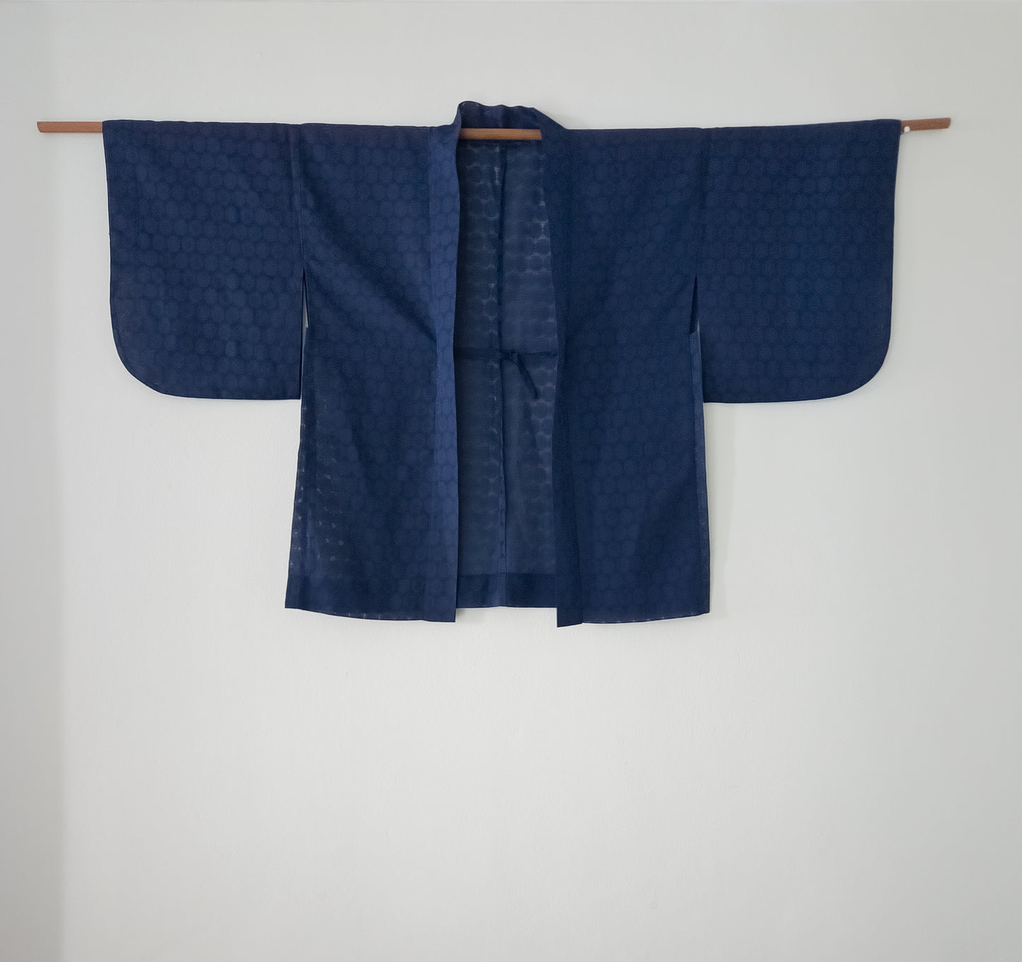 Indigo sheer jacquard haori