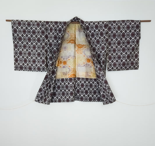 Meisen silk haori with cycad design