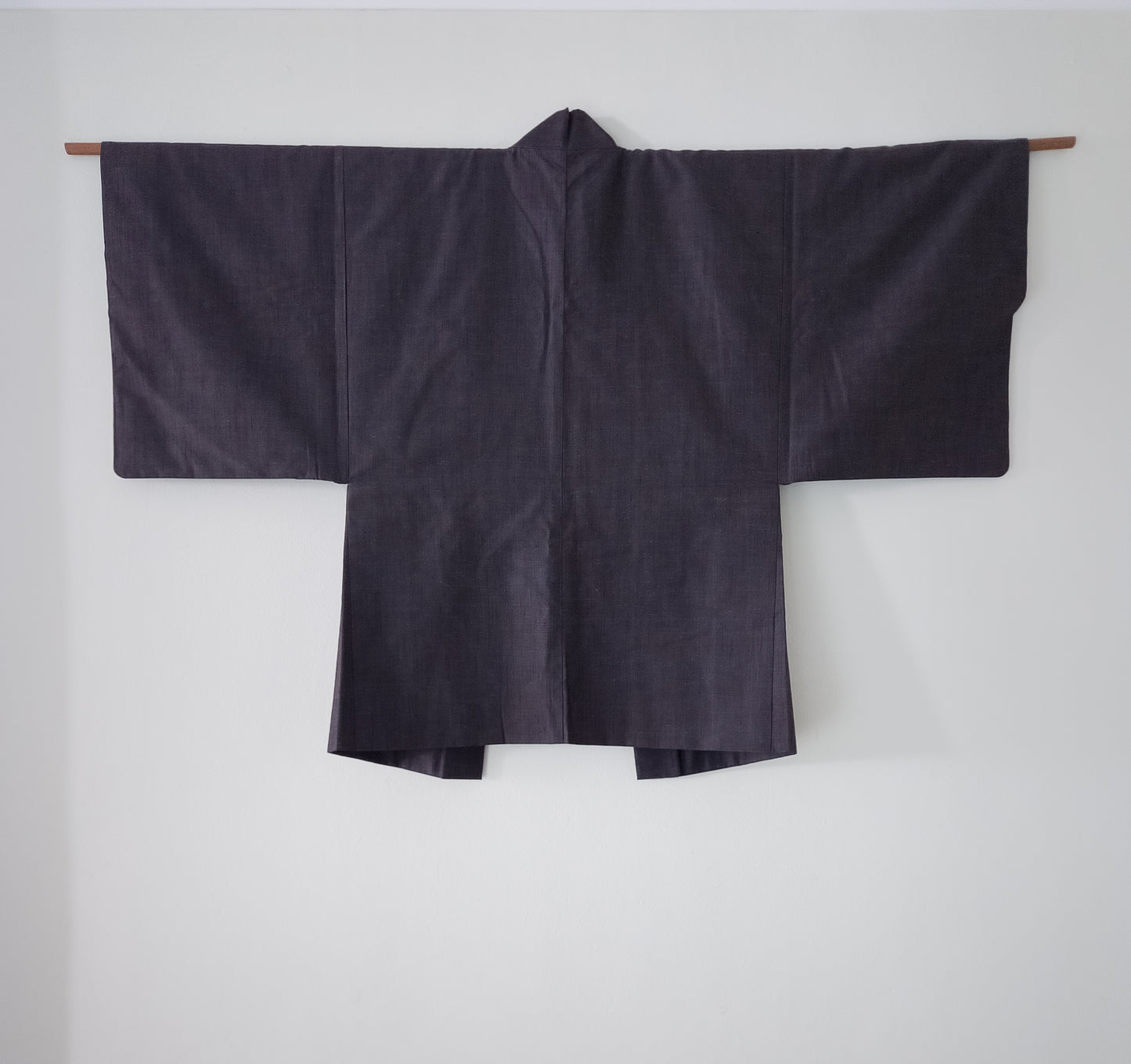 Indigo tsumugi haori with light blue theatre motif internals