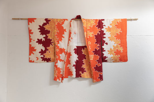  Autumn Leaves Kimono | Autumn Leaves Shibori Jacket | Kimono and Silk