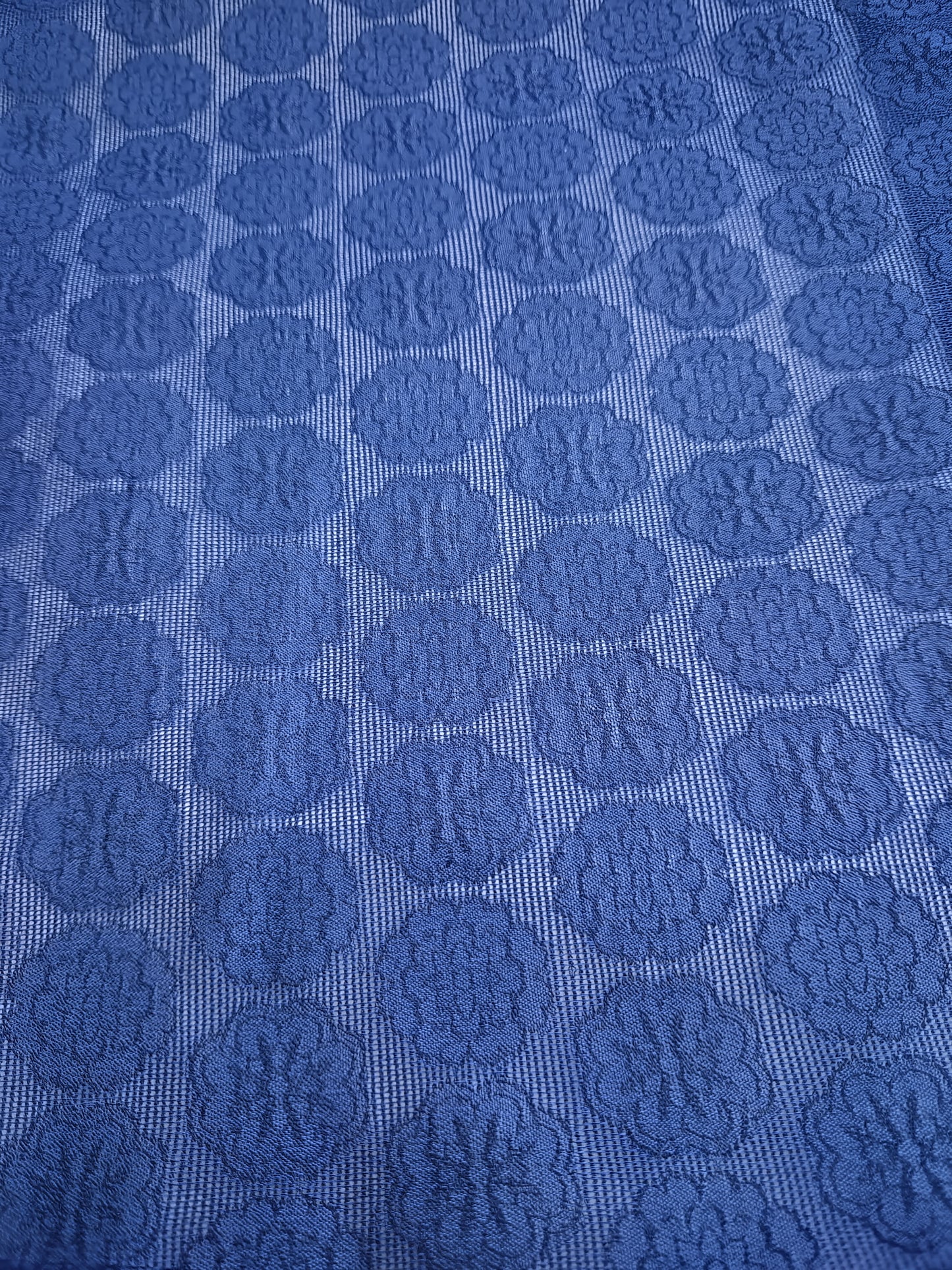 Indigo sheer jacquard haori