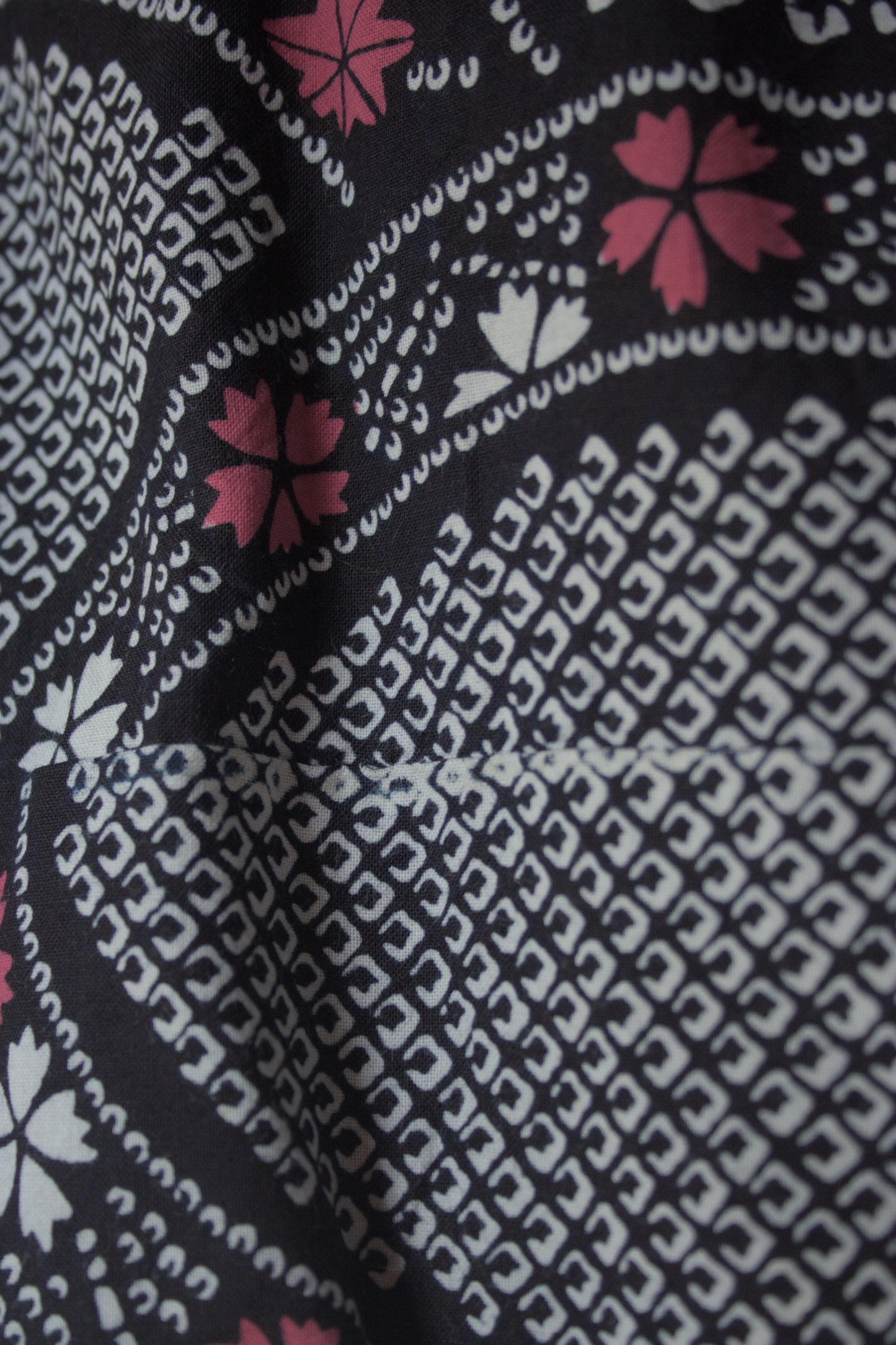 Lightweight cotton yukata with floral print