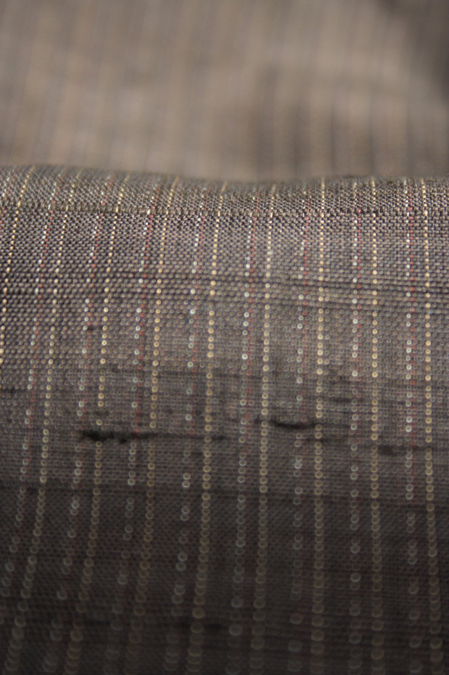 Antique kimono, brown handwoven silk