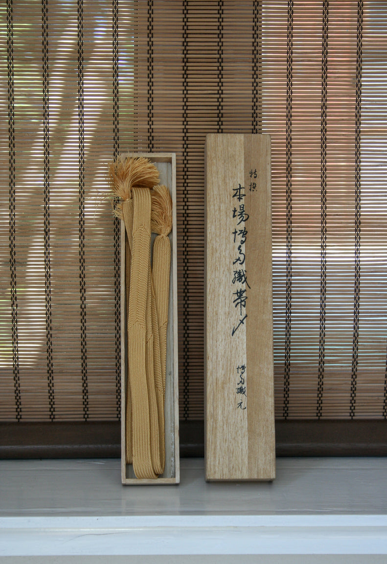 Hand-corded silk belt