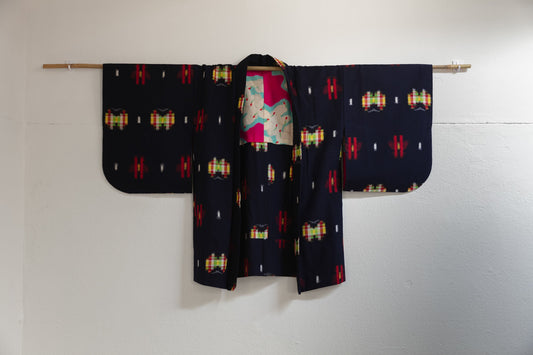 Indigo heiyo-kasuri haori jacket