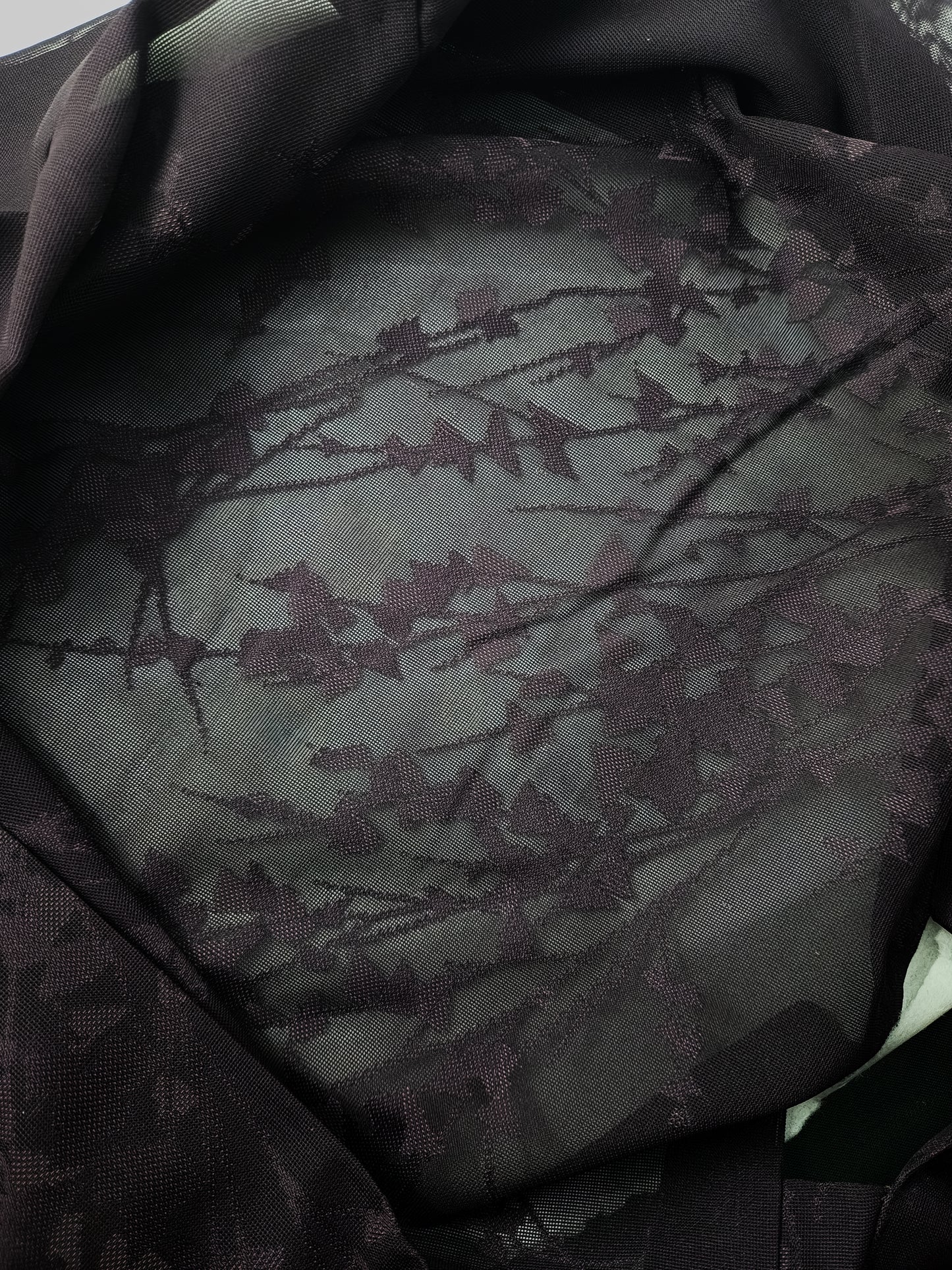 Sheer purple jacquard haori