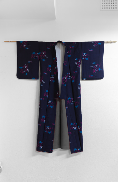 indigo kimono front