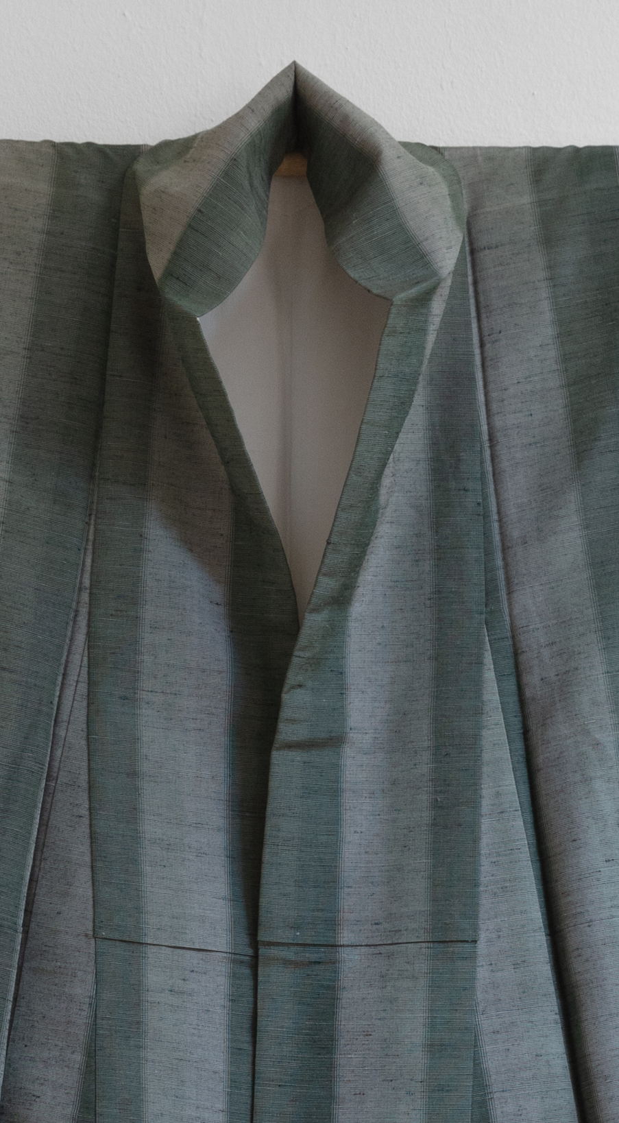 green stripe kimono closeup