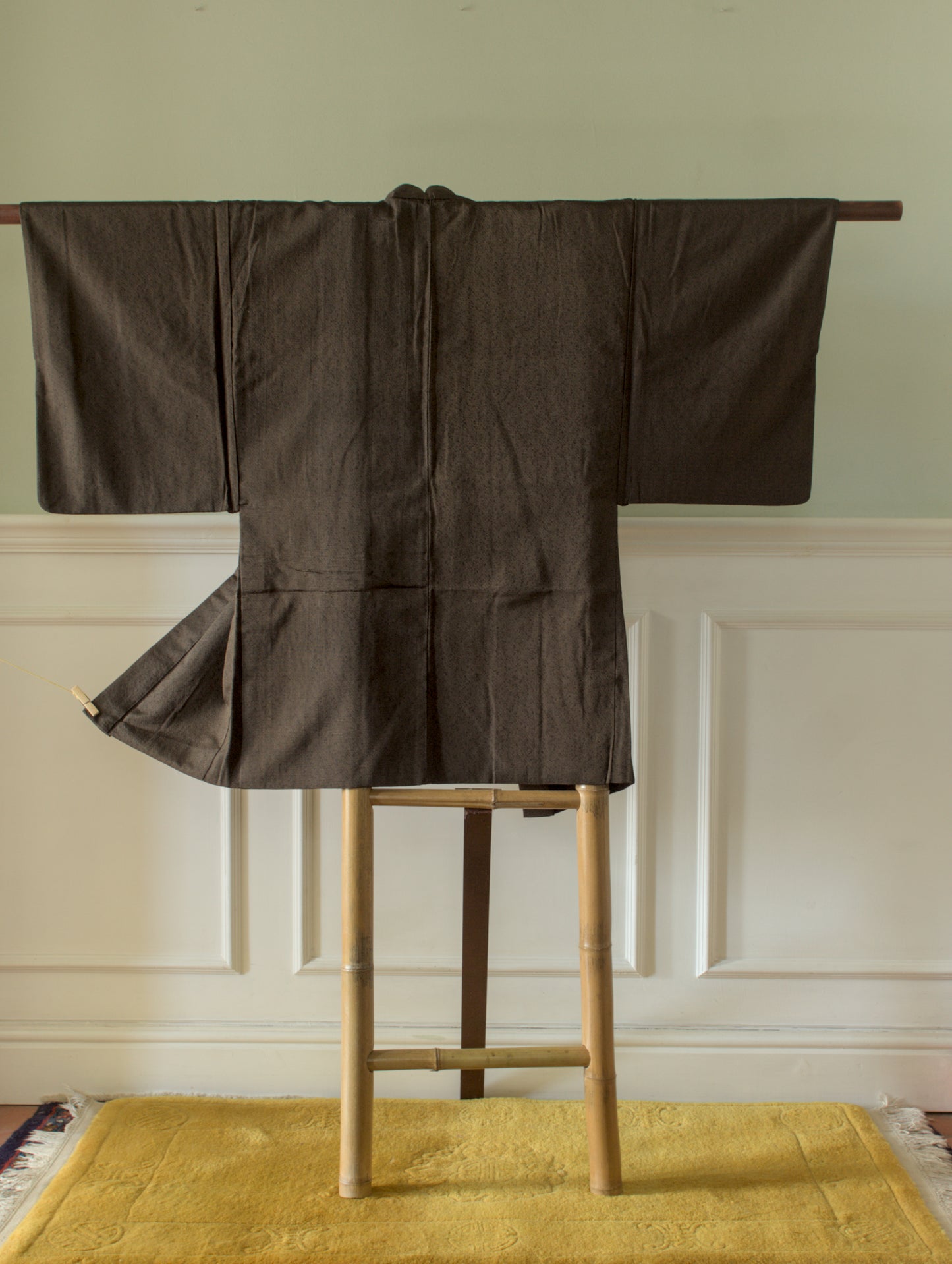 Silk and wool blend kimono jacket