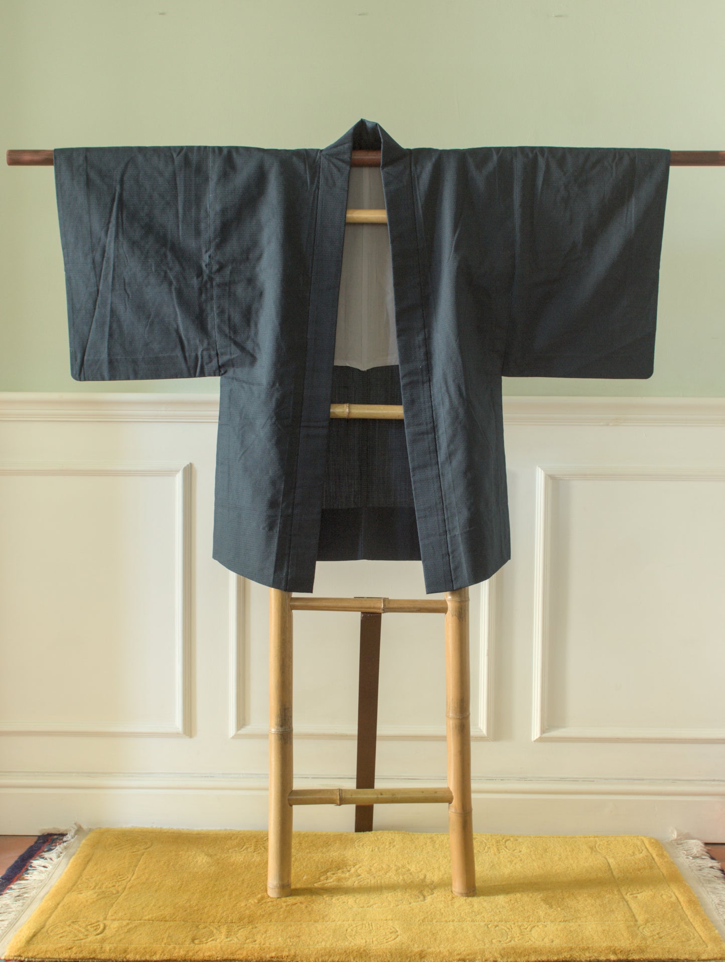 Indigo silk kimono jacket