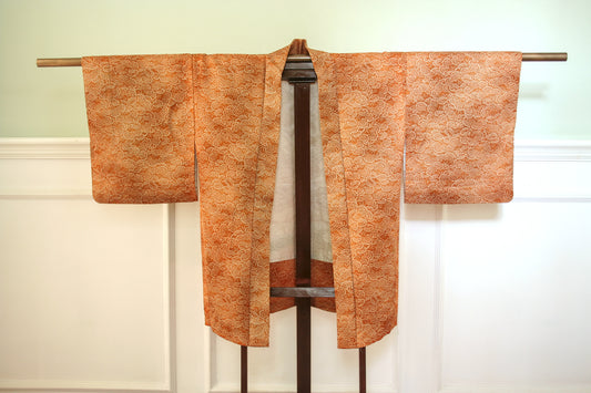 Golden shibori (tie-dye) haori