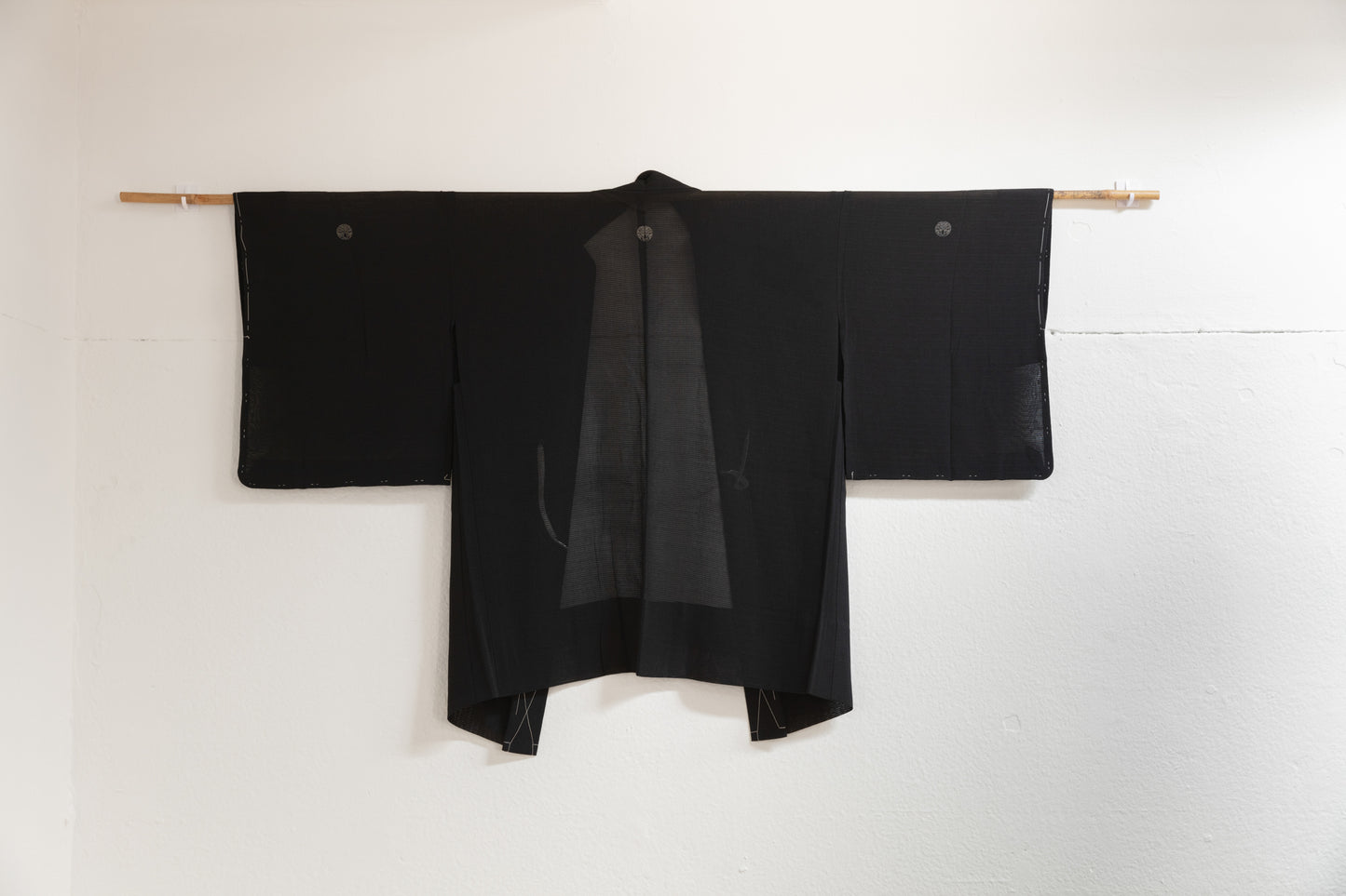 Black Kamon Silk Haori | Black Silk Haori | Kimono and Silk