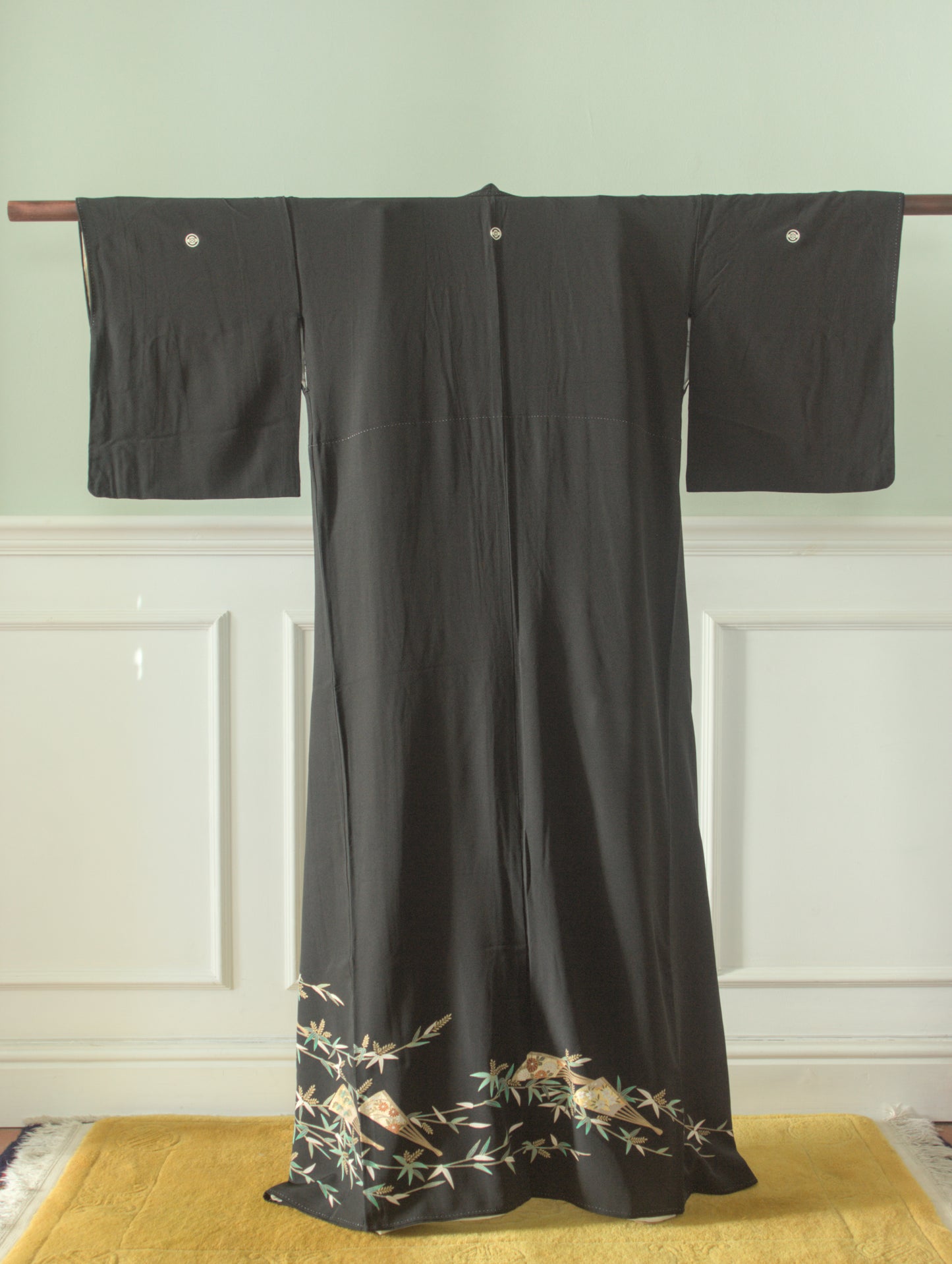 Tomesode kimono flowering bamboo