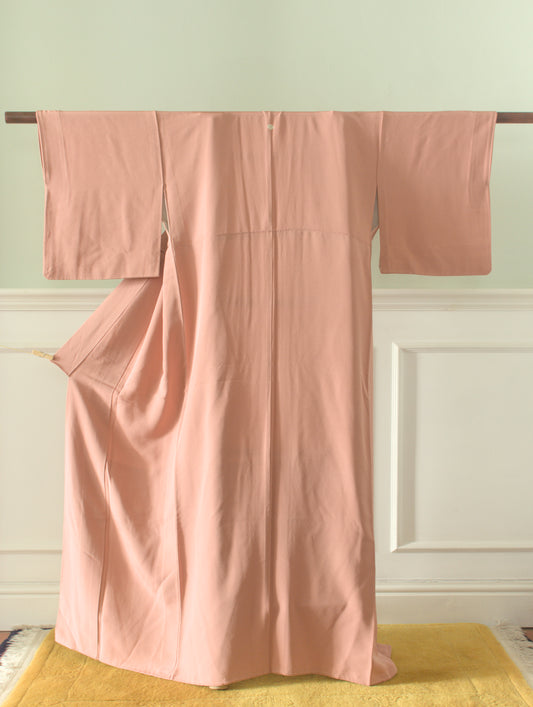 Iromuji kimono peach-pink