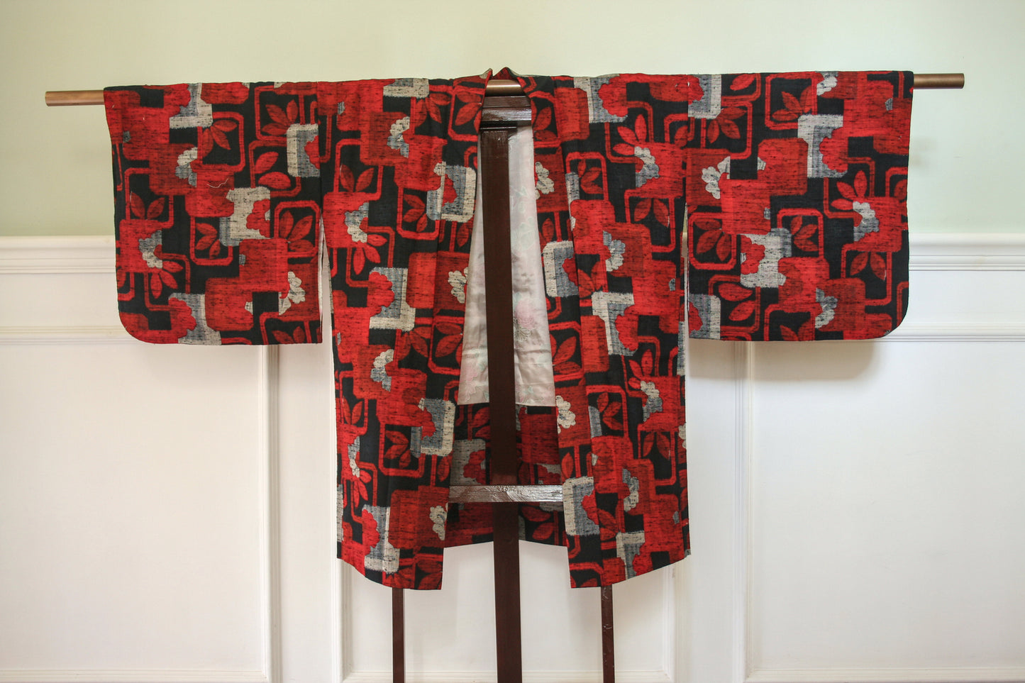 Red kasuri haori
