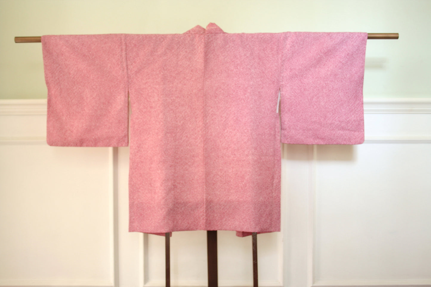 Pink silk kimono top