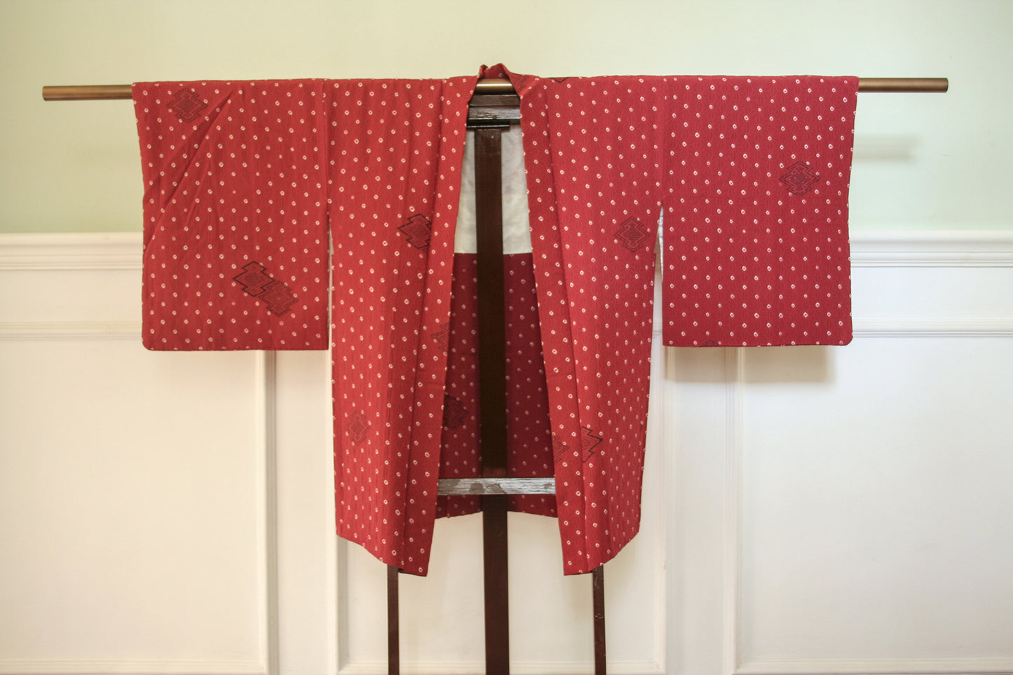 red-plum silk kimono jacket