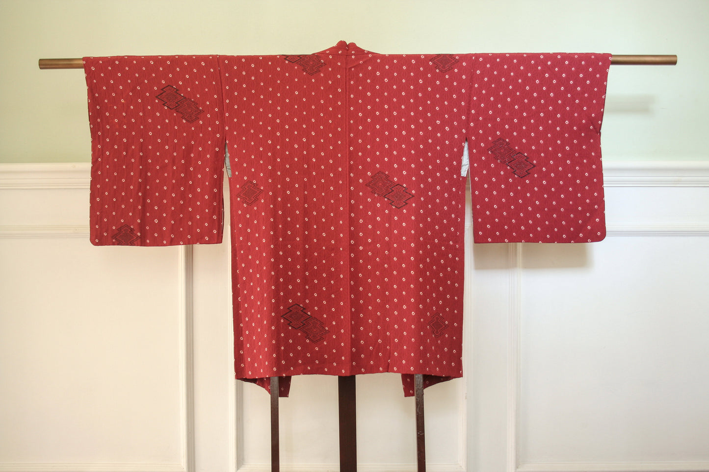 red-plum silk kimono jacket